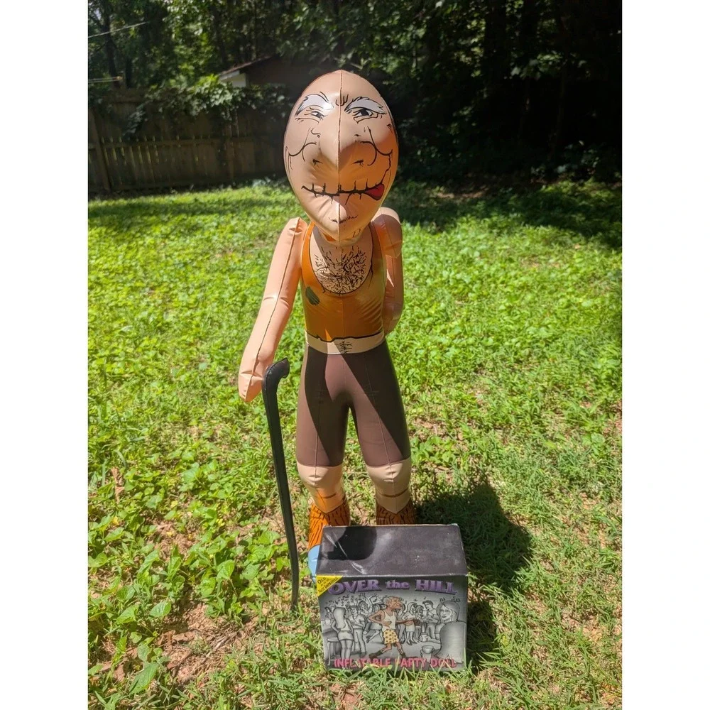 Vintage 1998 Over The Hill 3' Inflatable Party Doll Gag Gift Funny Old Man